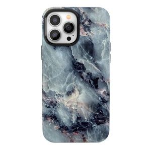 CASELY Military Grade Blue Granite Marble iPhone 14 PRO MAX Hard Shell Case